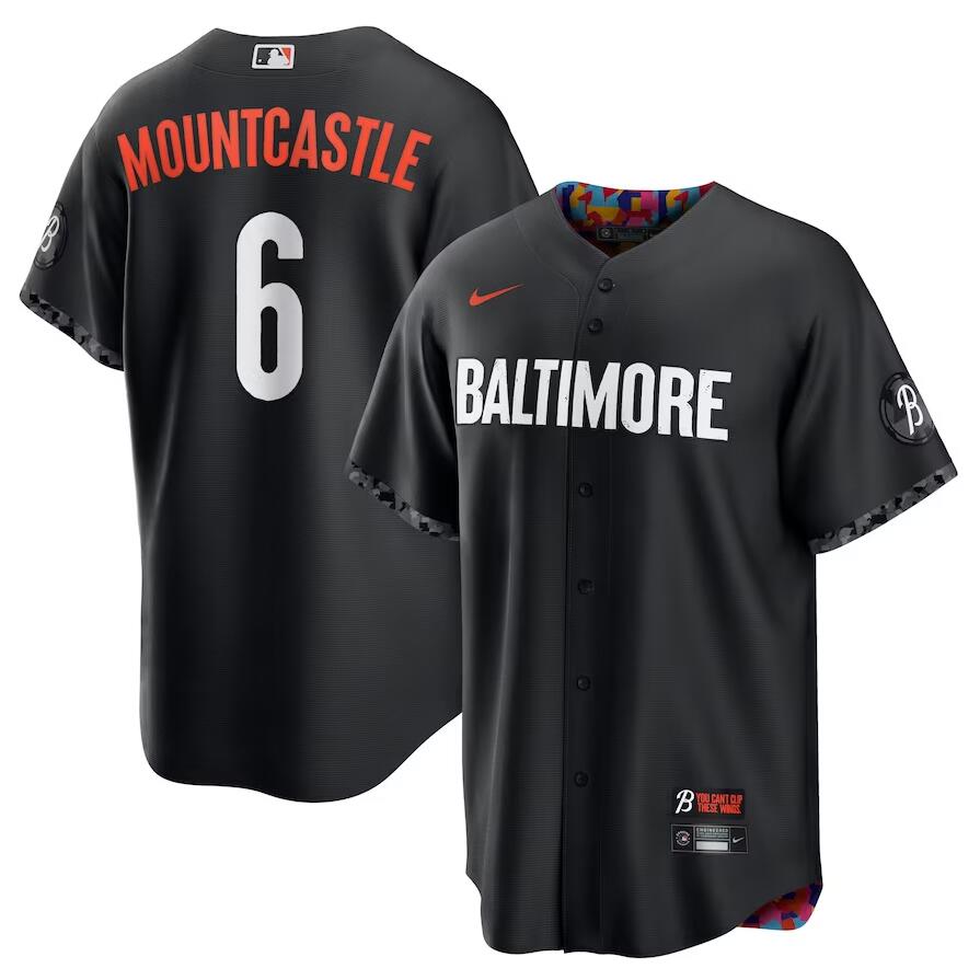 Wholesale Baltimore Orioles 6 Ryan Mountcastle Men'S Black 2023 City